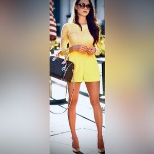 Snidel Yellow Lace Romper
